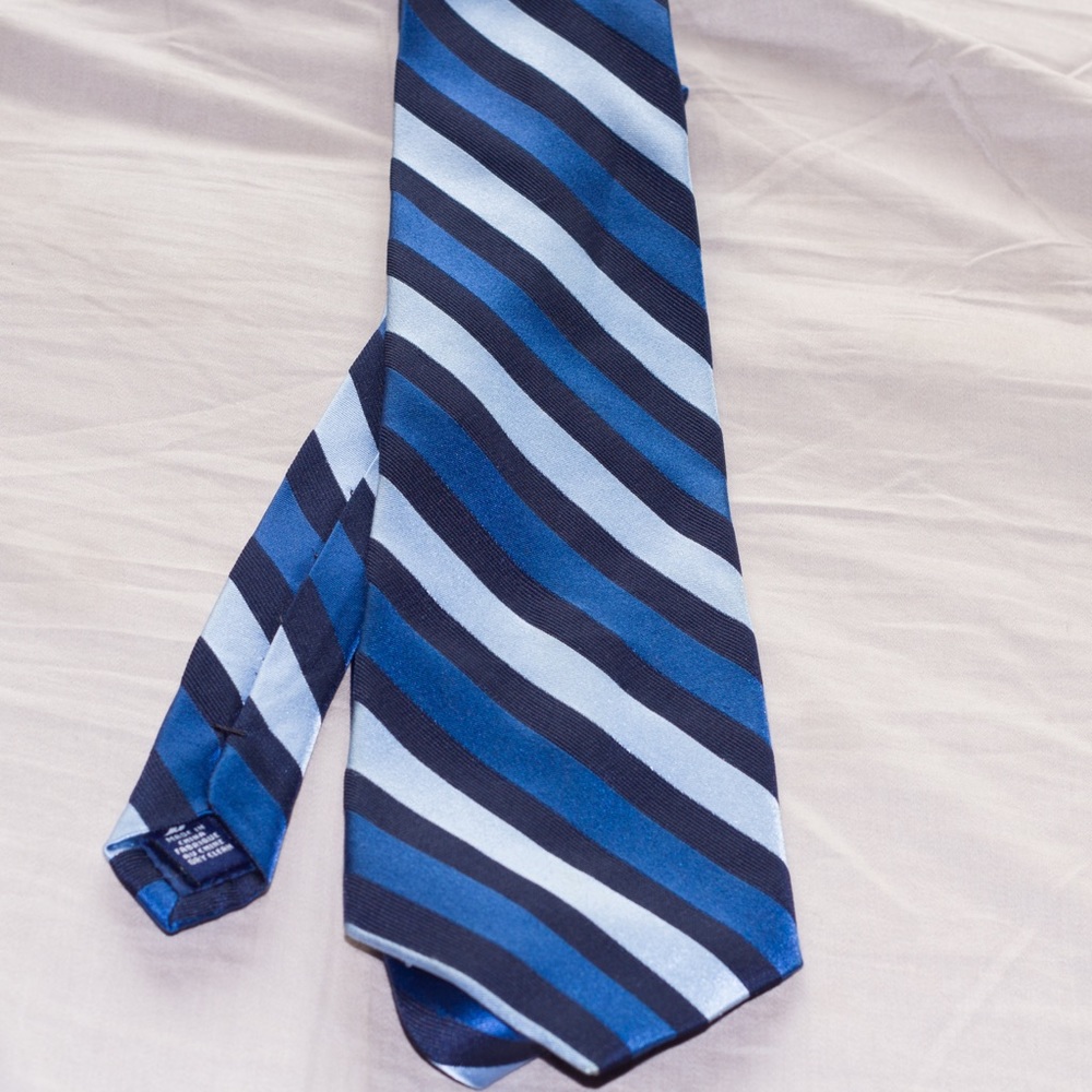 Blue Striped Silk Tie